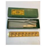 Rabone & sons brass and wood ruler. Unused