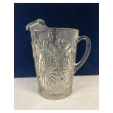 Anchor Hocking glass pitcher. Starburst pattern