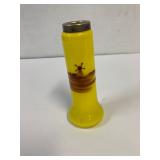 1930's Czech yellow glass vase