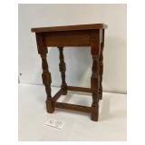 Small wood side table 12' x 10' x 16.5' tall