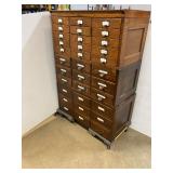 Antique Oak Apothecary Cabinet