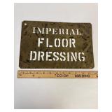 Imperial floor Dressing brass stencil