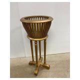 Retro Wooden plant stand. 32' tall