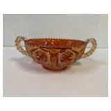 Marigold Carnival glass bowl