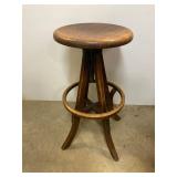 Antique Adjustable Wood Stool