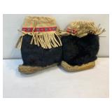 Child's leather fringed mukluks