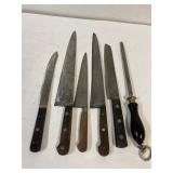 Butcher Knives and sharpening steel