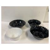 Glass bowls. White is Federal