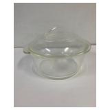 Vintage glass casserole dish. 9' across