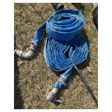 2 lengths 1 1/2' Gravity hose with fittings