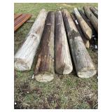 Four 8ft x 8 to 9ï¿½ posts. Blunt ends