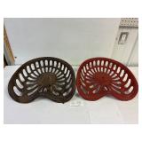 2 Cast Ion Seat NVC. Stamped 79 on the seat