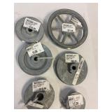 6 assorted Pulleys