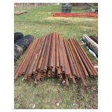 Approx 80 Steel posts. 94 to 96' x 2 1/2' OD