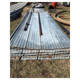 Galvinized Tin, assorted lengths 357, 98, 36' long
