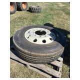 Koroy 295/75R 22.5 Rim and tire. Like New