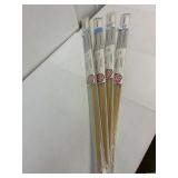 4 clear 36' door sweeps. Self adhesive