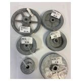 6 Assorted pulleys