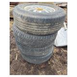 4 - 265 70 R17 tires on rims 20 to 25 % Tread