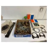 Pulleys, clamps. Hardware
