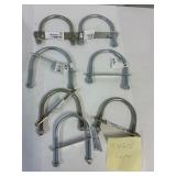 7 U bolts assorted
