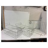 Metal baskets and dividers/racks.