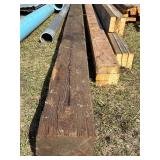 Beams. Solid and 2x6' spiked together beams