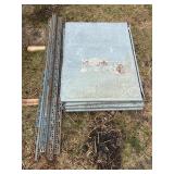 Metal Shelving. 6ft legs, Ten 42x31' shelves