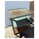Metal Table. 24x18 x 29.5' high, w electrical plug