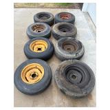 8 Tires & rims, all 9.5-15 SL, various conditions