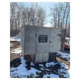 Fishing shack. Steel skids, 6ft x 7ft,