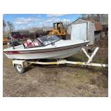 Edson Fiberglass boat with Trailer