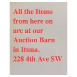 Items from here on are at our Auction Barn