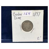 1897 - USA Barber Silver 10 Cent Piece
