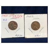 1960 & 68 USA Lincoln Memorial Pennies