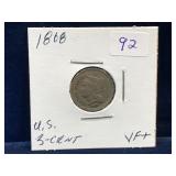 1868 USA Three-Cent Coin