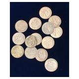 14 -  USA Roosevelt Silver 10 Cent pcs, 1944 to 64