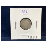 1898 - USA Barber Silver 10 Cent Piece