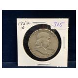 1952 D - USA Franklin Silver 50 Cent Piece