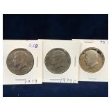 1979, 79D, 79S - USA Kennedy Nickel Half Dollars