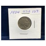 1934 USA Buffalo Nickel