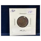 1869 USA Indian Head Penny