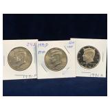 1991P 91D, 91S - USA Kennedy Nickel Half Dollars