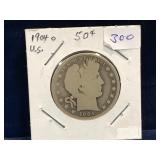 1904 O - USA Barber Silver 50 Cent Piece