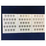 Jefferson Nickels book, 1962-1995D, 66 coins