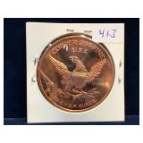 USA 1oz .9999 Copper Medalion