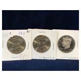 2009P, 09D, 09S - USA Kennedy Nickel Half Dollars