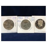 1993P 93D, 93S - USA Kennedy Nickel Half Dollars
