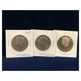 1974, 74D, 74S - USA Kennedy Nickel Half Dollars