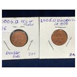 2004 & 2005 USA Lincoln Memorial Pennies